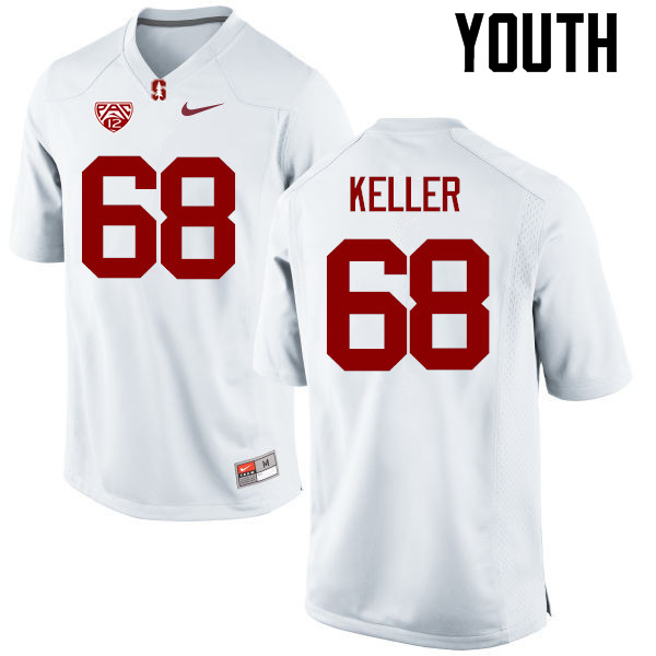 Youth Stanford Cardinal #68 C.J. Keller College Football Jerseys Sale-White - Click Image to Close